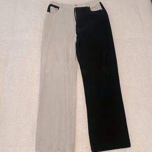 Color block Corduroy Tapered Trouser